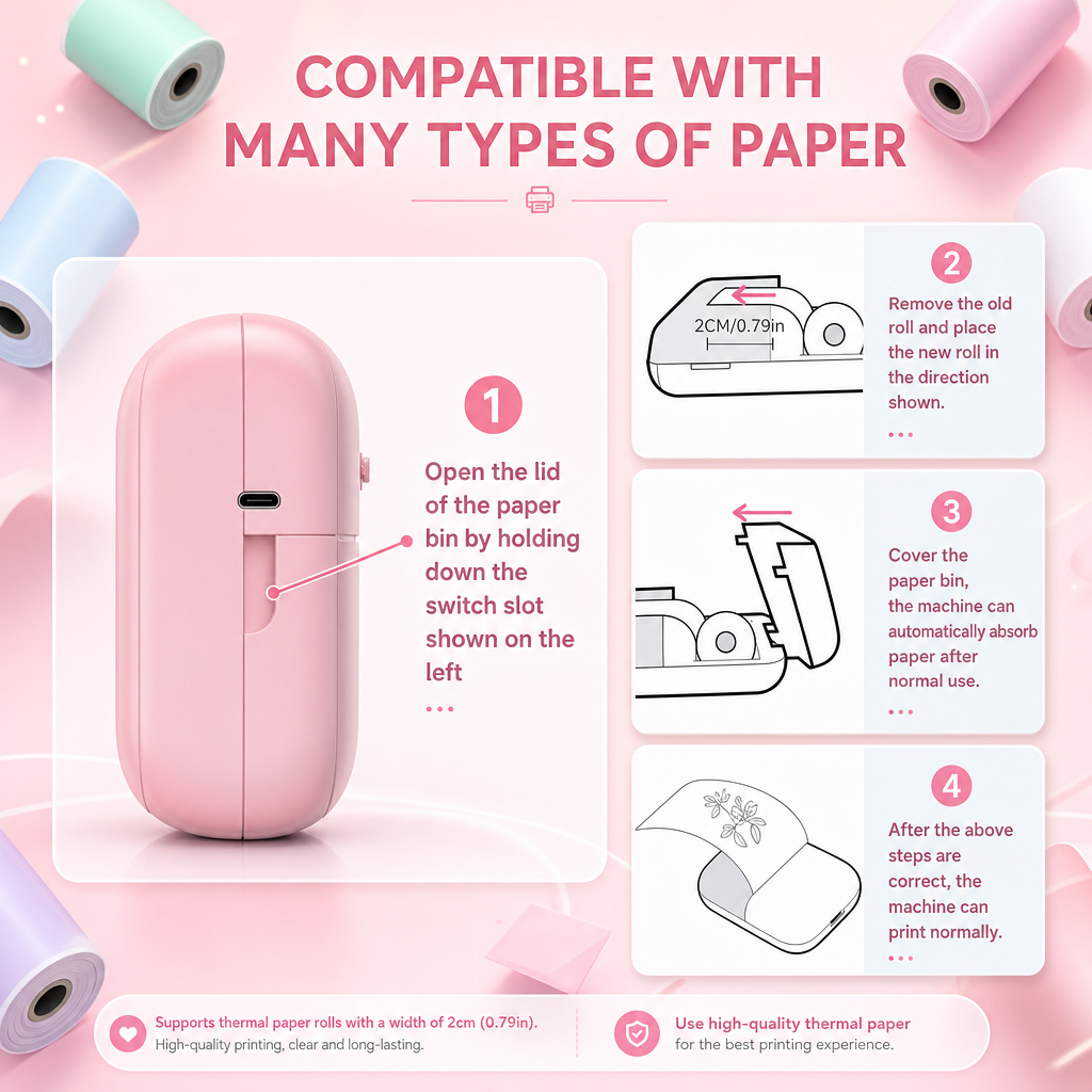 Compact Smartphone Photo Printer
