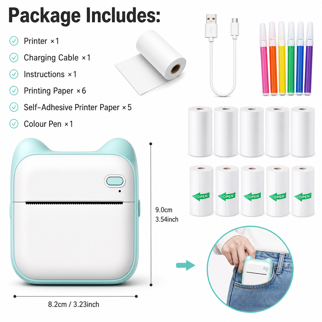 Compact Smartphone Photo Printer